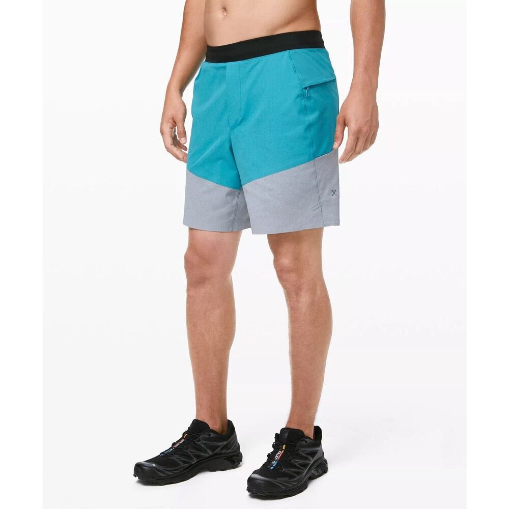 Lululemon Namaste At‎ The Beach Shorts Men's Medium Lined Zipper Pockets
